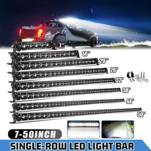 Slim 7/14/20/26/32/38/44/50'' LED Work Light Bar Spot  Driving SUV ATV Offroad - Picture 1 of 18