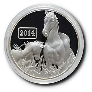 2014 Tokelau 1 Oz .999 Silver Five Dollar $5 Proof Horse in Capsule - Picture 1 of 3