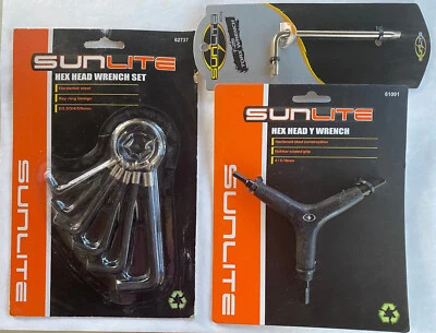 Sunlite bicycle maintenance tool set hex head y wrench torx T-25 3 tools 1 price - Image 1 of 4