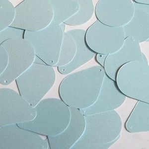 Lentejas de costura sueltas de perla satinada azul opaco azul perla con gota de pera - Imagen 1 de 2