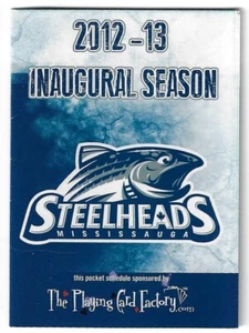 2012-13 Mississauga Steelheads OHL Hockey Schedule !!! The Playing Card Factory - Picture 1 of 1