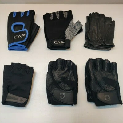 6 Pairs Workout Gloves Harbinger--CAP--Size Medium - Image 1 of 4