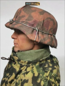 MhM-Shop / Funda de camuflaje de casco alemán patrón de camuflaje de pantano 2 a escala 1:6 - Imagen 1 de 12