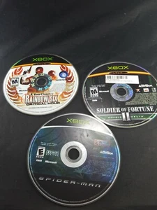 3 Xbox Games Soldier of fortune 2 spiderman tom clancy rainbow six critical hour - Picture 1 of 4