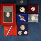 Us Commemorative Variety Proof & Unc Silver Lot - 8 Coins Total - Free Ship Usa