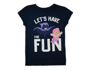 Teen Titans GO "Let's Have the Fun" Big Girls Navy T-Shirt - NEW - Picture 1 of 3
