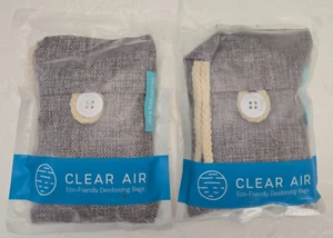 2-Packs Clear Air Eco- Friendly Bamboo Charcoal Air Purifying Bag 5" x 4" - Picture 1 of 2