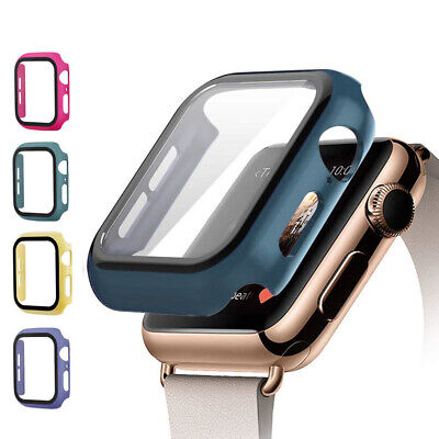 Full Cover For Apple Watch 8 7 6 5 SE Bumper Frame Case With Glass Film 41/45mm • 3.28€