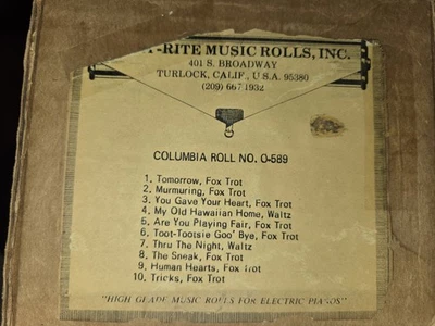 Nickelodeon Orchestrion O-Roll Recut O-589 Fox Trots Foto 1 de 2