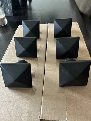 Herrajes de restauración usados en excelente estado remates Dakota (juego de 6) hierro suave Foto 1 de 4