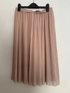 Zara blush pink pleated midi skirt size XS - Picture 1 of 4