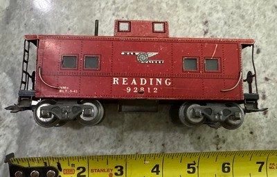 Marx Tin Lithographed Reading 92812 Red Caboose O27 D7 - Image 1 of 4