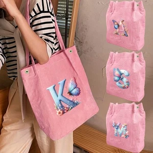 Bolso de Mano de Pana con Letras Bolso de Mano Mensajero Bolso de Hombro Bolso de Viaje de Lona - Imagen 1 de 40