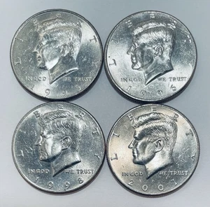 1995, 1996, 1998, 2001 P Kennedy Half Dollar Error Lot, Die Crack Errors - Picture 1 of 6
