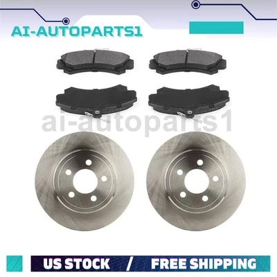 Kit de rotores de freno delanteros + pastillas de freno para 03 2004 Mitsubishi Space Star Foto 1 de 4