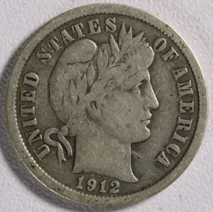 1912 Barber Dime - F - Picture 1 of 2