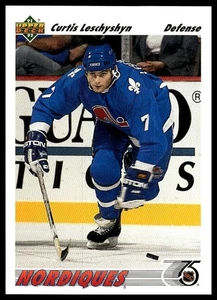 Curtis Leschyshyn 1991-92 cubierta superior #413 - Imagen 1 de 2