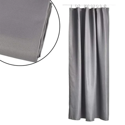 Zone Denmark Duschvorhang 180x200cm LUX schwerer Stoff luxuriös grau - Bild 1 von 4