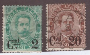 Italy Scott# 64-65 watermark 140 used Scott=$61 - Picture 1 of 1
