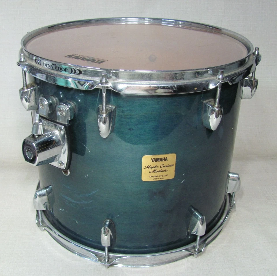TAMBOR TOM ABSOLUTO PERSONALIZADO DE ARCE YAMAHA ATT1014 14”x12” DE COLECCIÓN AZUL MARINO JAPÓN Foto 1 de 4