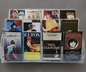 A Dozen Billboard Music Cassette Tapes: Reba, Celine, Garth, Randy, Clint, Elton - Picture 1 of 19