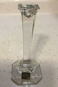 Crystal Mikasa Austria 7" Column Candle Stick Holder With Stickers - Picture 1 of 7
