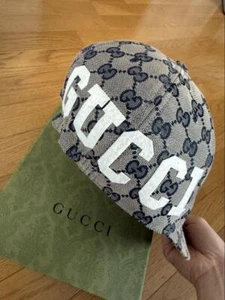 GUCCI GG Logo Baseball Cap Hat Men Size M Monogram Genuine New Japan - Picture 1 of 6