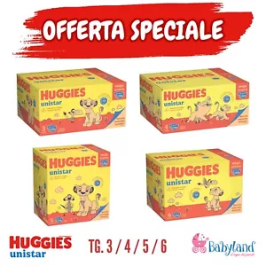 Huggies Pannolini Unistar - Pacco Mega Scorta - Taglie 3/4/5/6 Prezzo Offerta - Foto 1 di 1