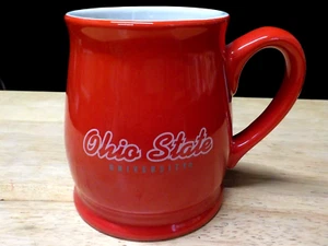 OHIO STATE UNIVERSITY RED AND WHITE BARREL BEVERAGE MUG NEW WITH TAGS - Picture 1 of 5