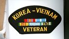 Military Patch Sew On For Hat Korea Vietnam Veteran Showing Ribbons