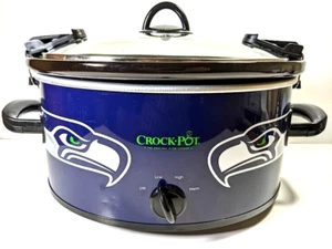 OFFICIAL NFL SEATTLE SEAHAWKS Crock-Pot 6QT Logo Tailgate Carry Slow Cooker EUC - Picture 1 of 9