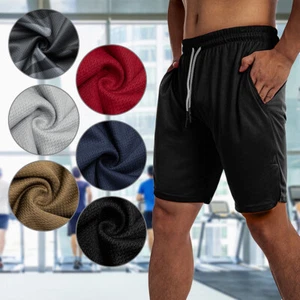 Men Shorts Athletic Fitness Shorts With Pockets Casual Sports Pants Trousers USA - Picture 1 of 18