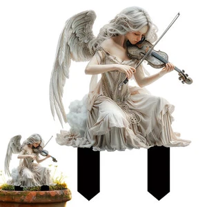 2D Fairy Garden Stakes Yard Ornaments Outdoor Garden Decor Fairy Garden Accesso - Picture 1 of 10