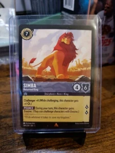 Simba Returned King 189/204 Non Foil Rare Disney Lorcana The First Chapter NM - Picture 1 of 2