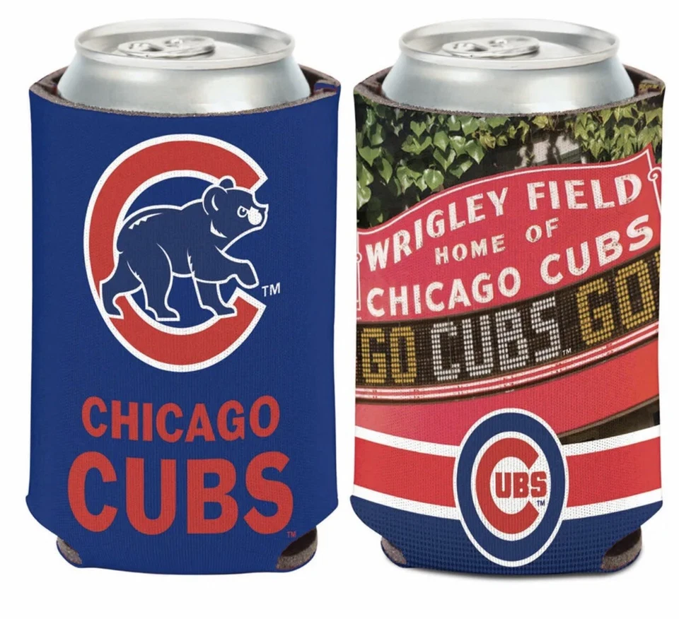 CHICAGO CUBS WRIGLEY FIELD 12 0Z CAN COOZIE COOLER HOLDER MLB LICENSED - Image 1 of 1
