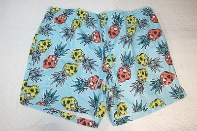 Bañador Hombre Calavera Piñas Azul Naranja Verde 6" Bolsillos ENTREPILLA 2XL 44-46 Foto 1 de 2