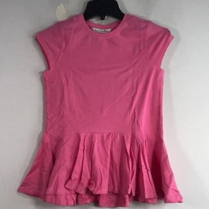 Chasing Fireflies Short Sleeve Peplum Top, Size L - Pink Girl's Youth - Picture 1 of 7