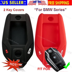 2Pcs Silicone Cover Holder Protector Remote Control Smart Case Fit for BMW Key - Picture 1 of 6