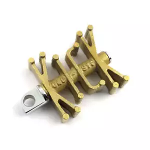 Paughco Moto Motorcycle Motorbike Old STF "Kick" Pedal Brass For Most H-D Models - Picture 1 of 2