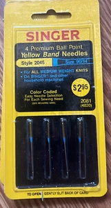 SINGER Regular Pt Yellow Band Needles Style 2045 #4820 2081 Size 90/14, - Picture 1 of 1