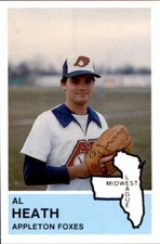 1982 Appleton Foxes Fritsch #28 Al Heath Waukegan Illinois IL - NM Baseball Card