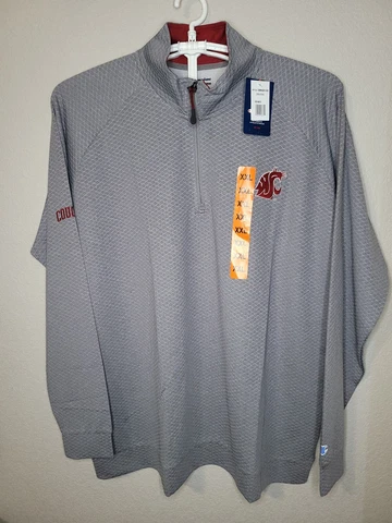 NWT Champion XXL WSU Washington State Cougars Grey   1/4 zip pullover XXL83 Cover