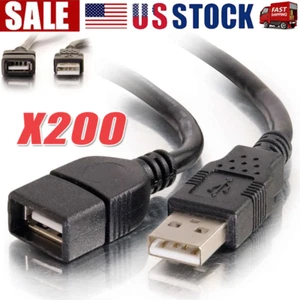 High-Speed USB-USB Extension Cable USB 2.0 Adapter Extender Cord Male/Female LOT - Picture 1 of 12