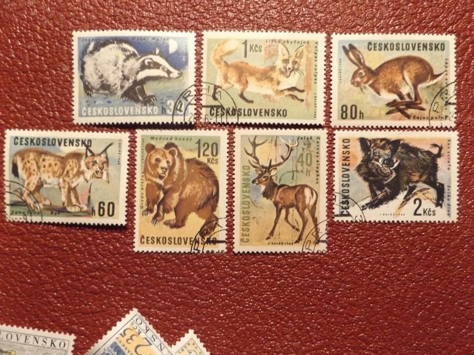 Czechoslovakia stamps 1966 Animals   (set of 7) USED == FREE POSTAGE USA - Image 1 of 1
