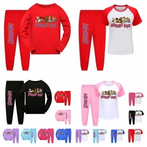 Pop Kids Moive SCOOBY-DOO T-shirt Top+Pants Sleepwear Nightwear PJ'S Set Pyjamas - Picture 1 of 16