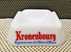 Vintage Advertising Ashtray Kronenbourg Opaline White Bistro Collection