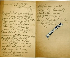 1915 zweiseitiger BRIEF Wellington Texas H.P. THOMAS Panhandle WESTERN AMERICANA - Bild 1 von 1