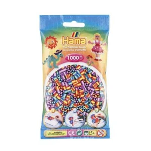 Hama 1000 cuentas midi en bolsa de plástico cilíndrico - mezcla de rayas - 10.207-92 - Imagen 1 de 5