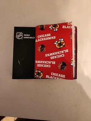 NHL Chicago Blackhawks складной холст бумажник 4 «X 3,25» новый в коробке - Изображение 1 из 4