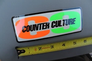 Counter Culture Surfboards Skateboards Orange Green V67B Vintage Surfing STICKER - Picture 1 of 5